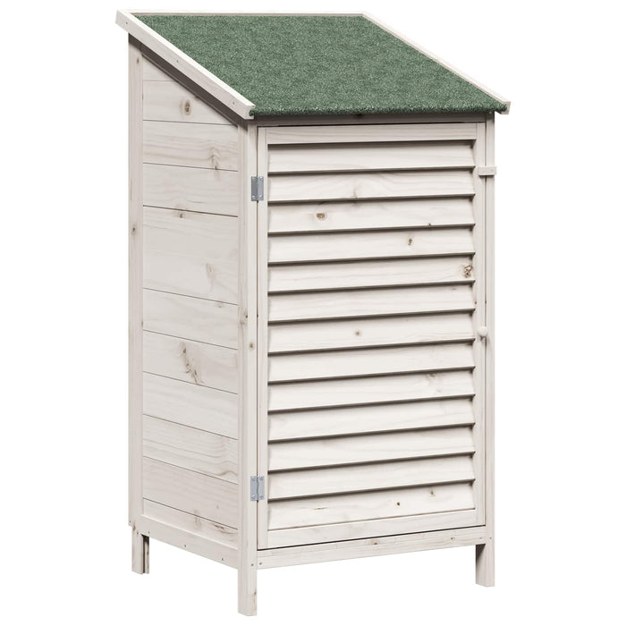Sălaș de grădină Alb 59 x 56 x 113,5 cm Lemn de Brad Solid - WALTI WALTI