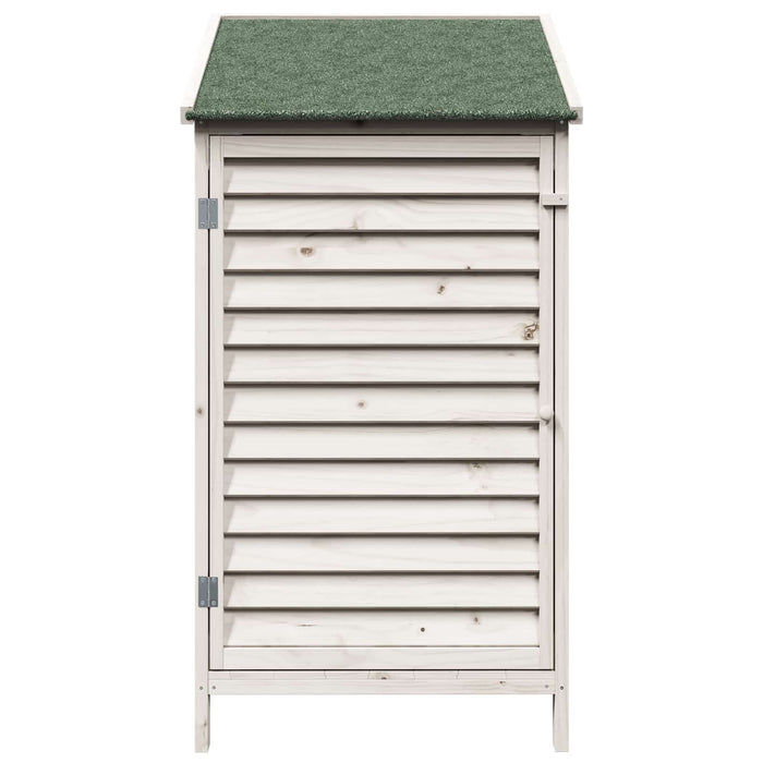 Sălaș de grădină Alb 59 x 56 x 113,5 cm Lemn de Brad Solid - WALTI WALTI