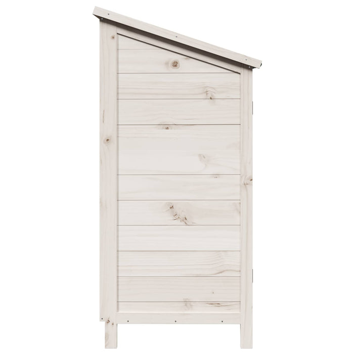 Sălaș de grădină Alb 59 x 56 x 113,5 cm Lemn de Brad Solid - WALTI WALTI