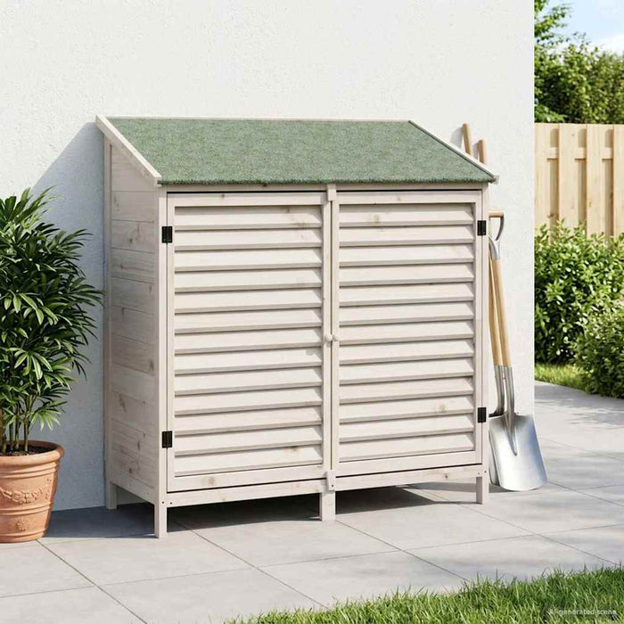 Sălaș de grădină Alb 106 x 56 x 113,5 cm Lemn de Brad Solid - WALTI WALTI