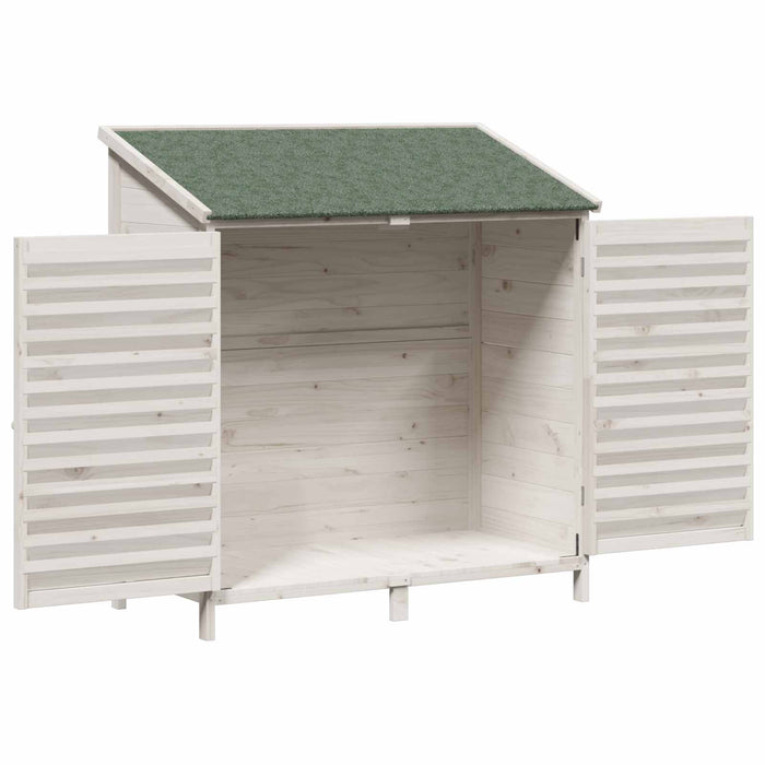 Sălaș de grădină Alb 106 x 56 x 113,5 cm Lemn de Brad Solid - WALTI WALTI