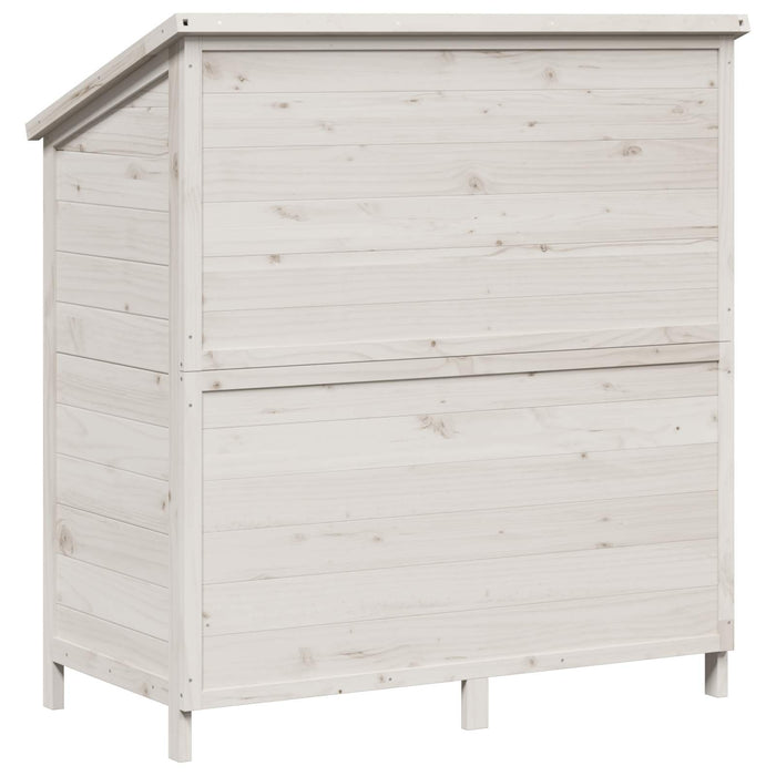 Sălaș de grădină Alb 106 x 56 x 113,5 cm Lemn de Brad Solid - WALTI WALTI