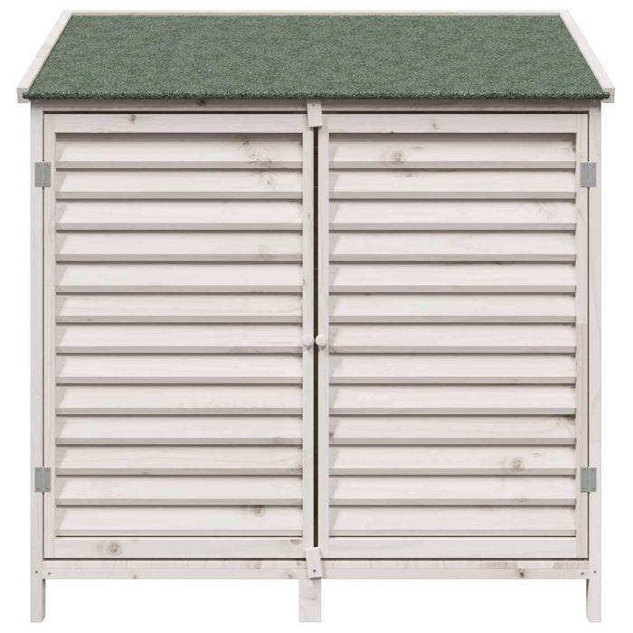 Sălaș de grădină Alb 106 x 56 x 113,5 cm Lemn de Brad Solid - WALTI WALTI