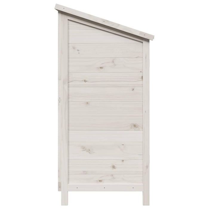 Sălaș de grădină Alb 106 x 56 x 113,5 cm Lemn de Brad Solid - WALTI WALTI