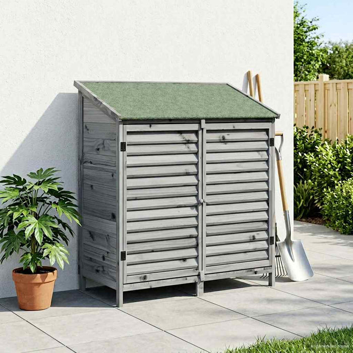 Sălaș de grădină Gri 106 x 56 x 113,5 cm Lemn de Brad Solid - WALTI WALTI