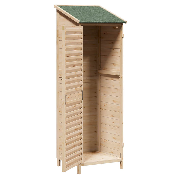 Sălaș de grădină natural 59 x 56 x 176 cm Lemn de Brad Solid - WALTI WALTI