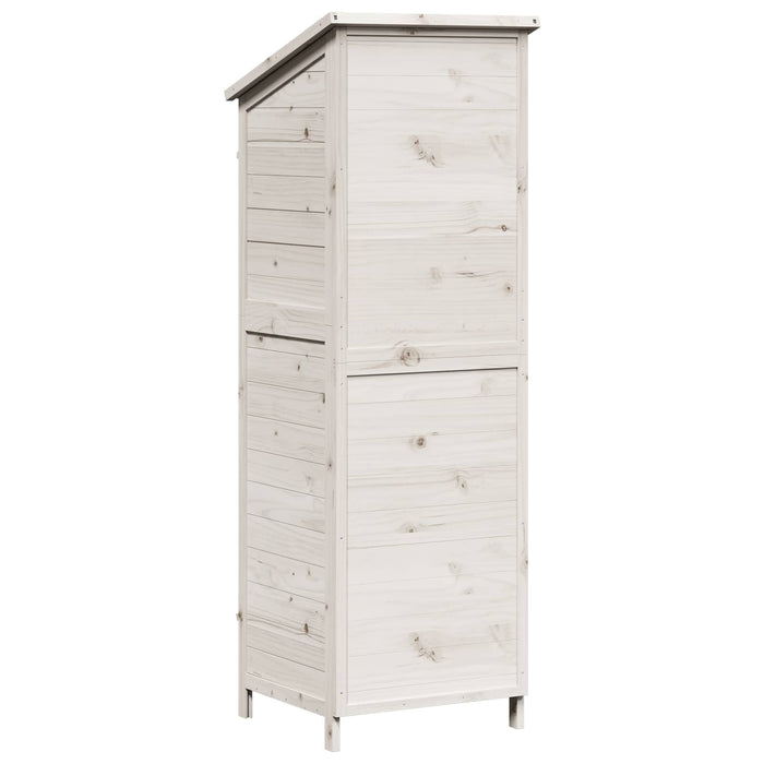 Sălaș de grădină Alb 59 x 56 x 176 cm Lemn de Brad Solid - WALTI WALTI