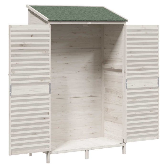 Sălaș de grădină Alb 106 x 56 x 176,5 cm Lemn de Brad Solid WALTI