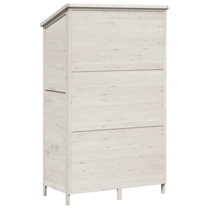 Sălaș de grădină Alb 106 x 56 x 176,5 cm Lemn de Brad Solid WALTI