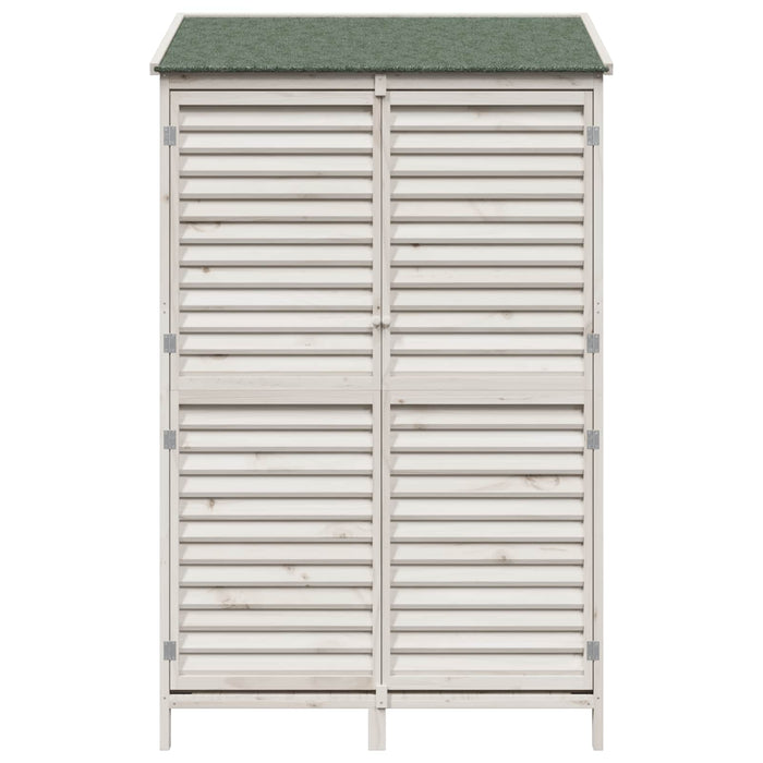 Sălaș de grădină Alb 106 x 56 x 176,5 cm Lemn de Brad Solid WALTI