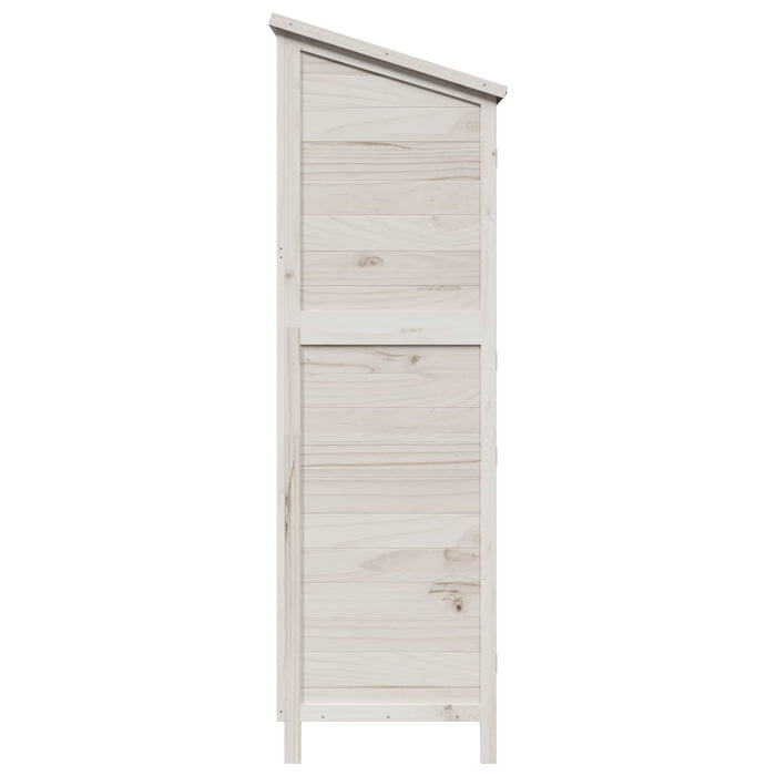 Sălaș de grădină Alb 106 x 56 x 176,5 cm Lemn de Brad Solid WALTI