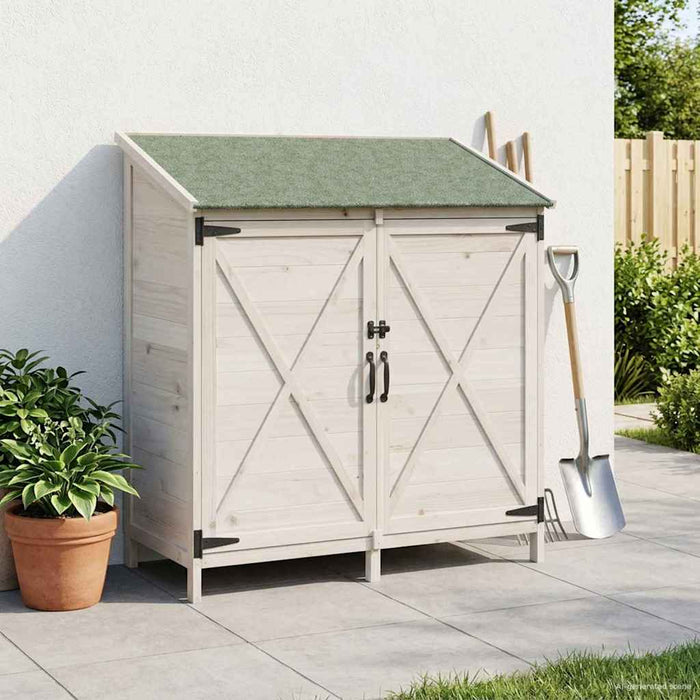 Sălaș de grădină Alb 106 x 56 x 113,5 cm Lemn prelucrat - WALTI WALTI