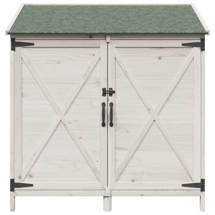 Sălaș de grădină Alb 106 x 56 x 113,5 cm Lemn prelucrat - WALTI WALTI