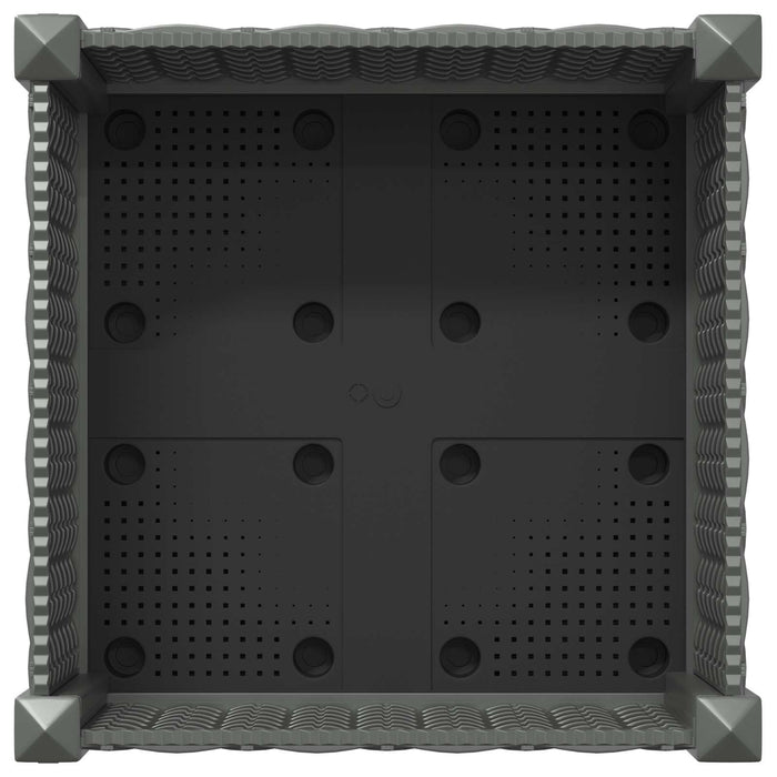 Ghiveci de grădină cu roți Gri deschis 40 x 40 x 33 cm PP WALTI