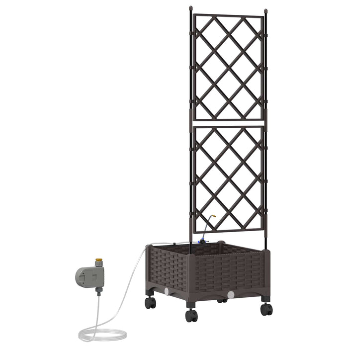Ghiveci de grădină cu irigație și roți Maro 40 x 40 x 132 cm PP - WALTI WALTI