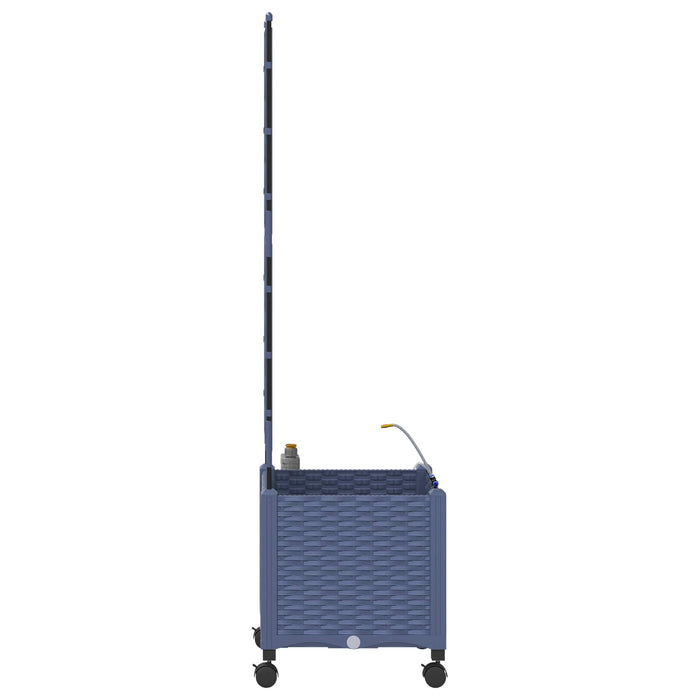 Ghiveci de grădină cu irigație și roți Gri 40 x 40 x 148 cm PP - WALTI WALTI