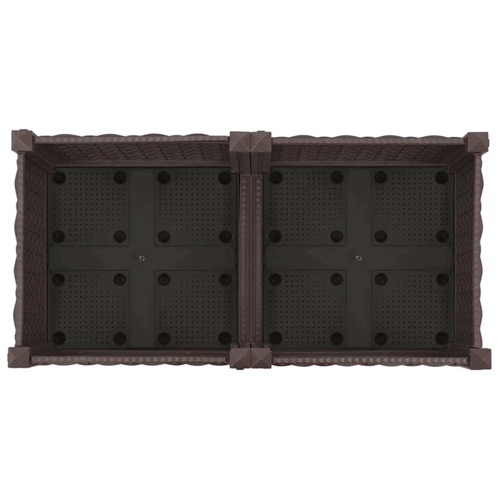 Ghiveci de grădină cu roți Maro 80 x 40 x 29 cm PP WALTI