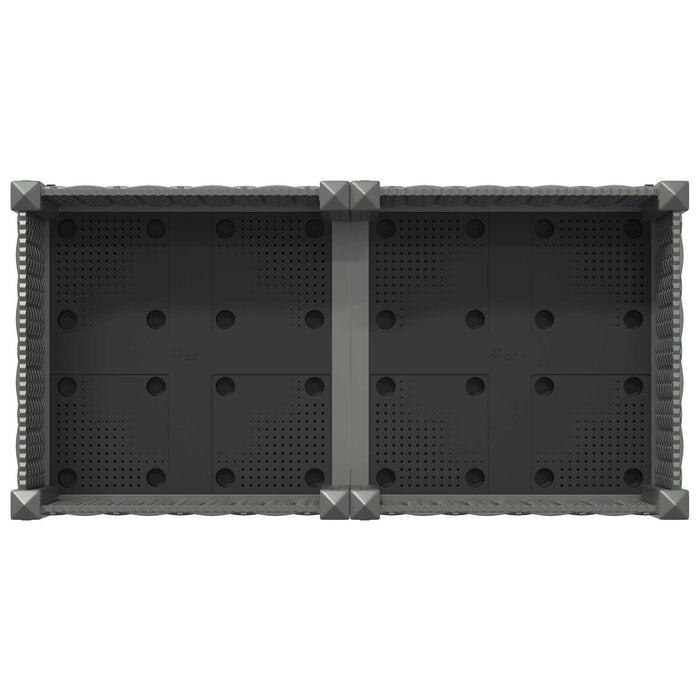 Ghiveci de grădină cu roți Gri deschis 80 x 40 x 33 cm PP WALTI