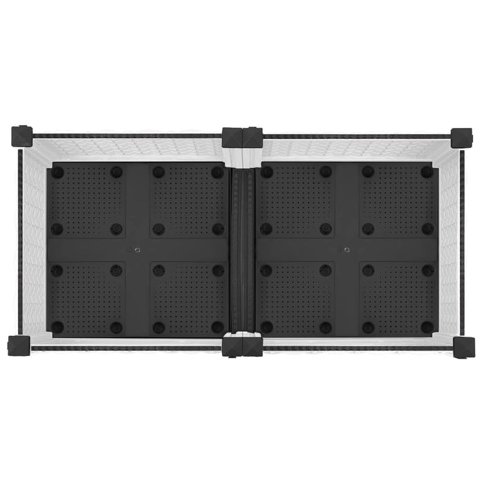Ghiveci de grădină cu roți Alb 80 x 40 x 33 cm PP WALTI