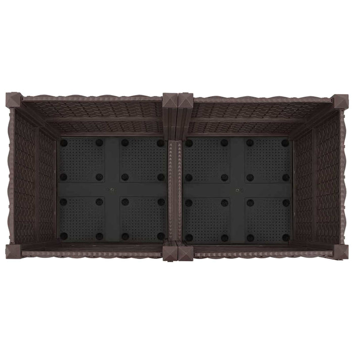 Ghiveci de grădină cu roți Maro 80 x 40 x 44 cm PP WALTI