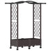 Pat Ridicat cu Trellis și Acoperiș Maro 124 x 40 x 129 cm PP - WALTI WALTI