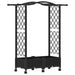 Pat Ridicat cu Trellis și Acoperiș Negru 124 x 40 x 129 cm PP - WALTI WALTI