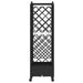 Pat Ridicat cu Trellis și Acoperiș Negru 124 x 40 x 129 cm PP - WALTI WALTI