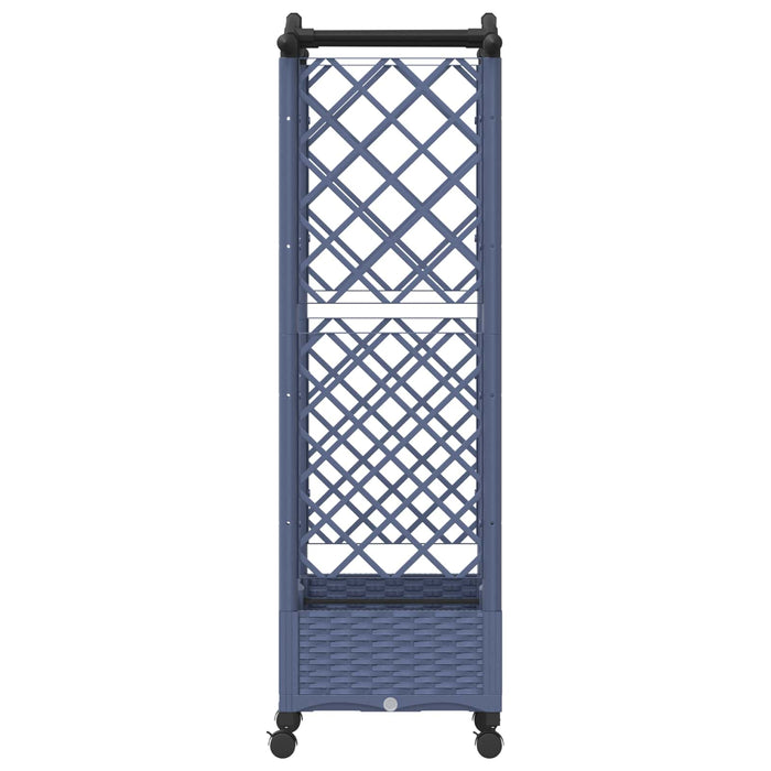 Pat Ridicat cu Trellis și Acoperiș Gri 124 x 40 x 129 cm PP - WALTI WALTI