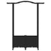 Pat Ridicat cu Trellis și Acoperiș Negru 125 x 40 x 144 cm PP - WALTI WALTI