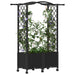 Pat Ridicat cu Trellis și Acoperiș Negru 125 x 40 x 144 cm PP - WALTI WALTI