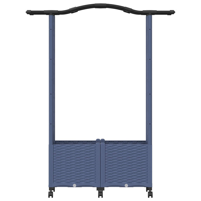 Pat Ridicat cu Trellis și Acoperiș Gri 125 x 40 x 144 cm PP - WALTI WALTI