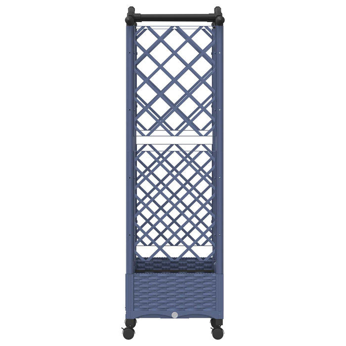 Pat Ridicat cu Trellis și Acoperiș Gri 124 x 40 x 129 cm PP WALTI