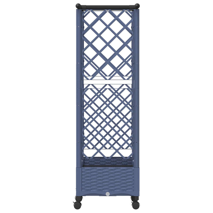 Pat Ridicat cu Trellis și Acoperiș Gri 122,5 x 40 x 127 cm PP WALTI