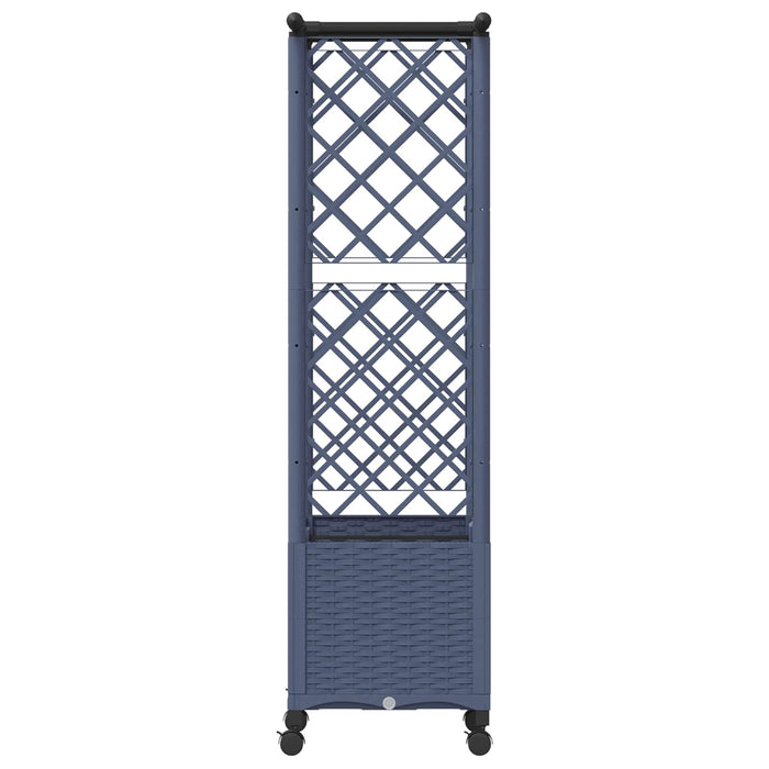 Pat Ridicat cu Trellis și Acoperiș Gri 124,5 x 40 x 142 cm PP WALTI