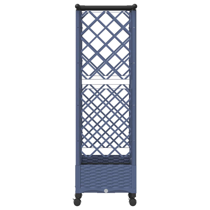 Pat Ridicat cu Trellis și Acoperiș Gri 124 x 40 x 127 cm PP WALTI