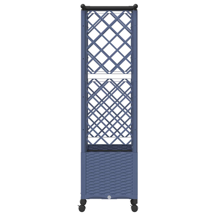 Pat Ridicat cu Trellis și Acoperiș Gri 124 x 40 x 142 cm PP WALTI
