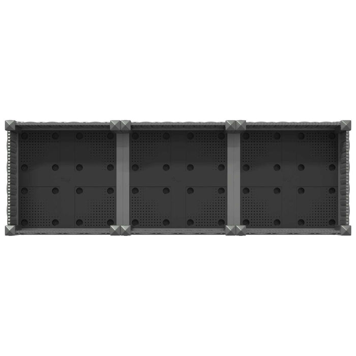 Ghiveci de grădină cu roți Gri deschis 120 x 40 x 33 cm PP WALTI