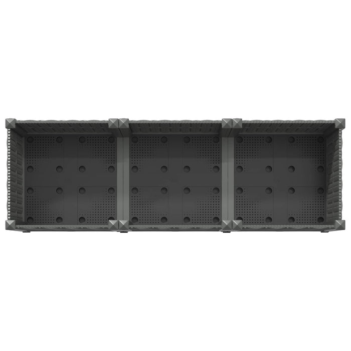 Ghiveci de grădină cu roți Gri deschis 120 x 40 x 48 cm PP WALTI