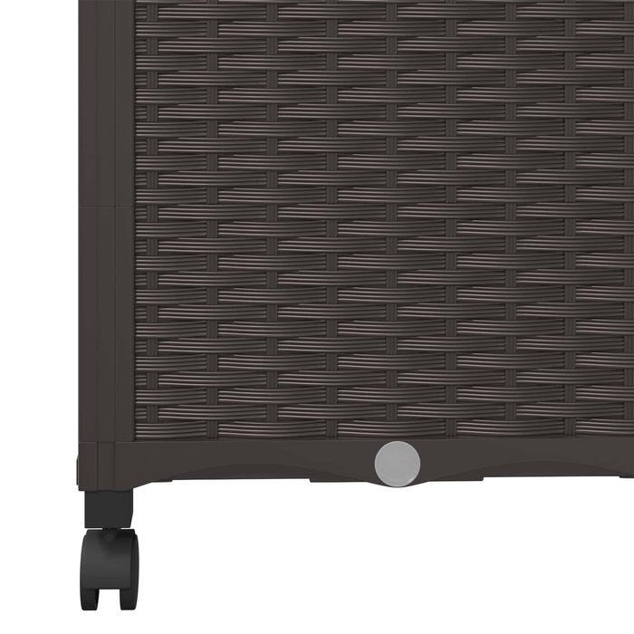 Vază de gradină cu spalier și roți Maro 120 x 40 x 146 cm PP WALTI