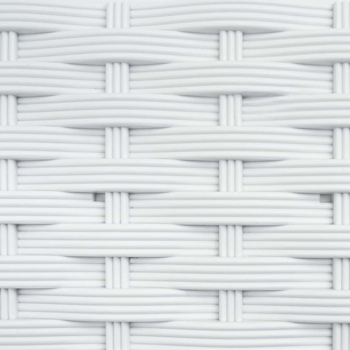Vază de gradină cu spalier și roți 3 buc. Alb 120 x 40 x 149 cm WALTI