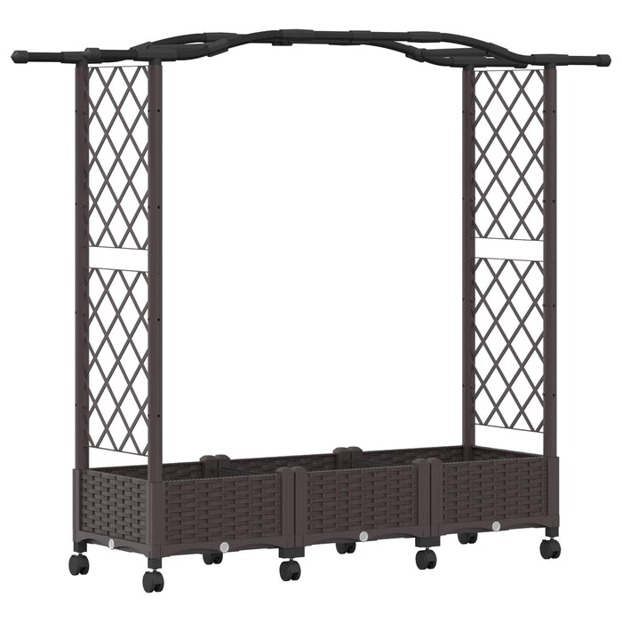 Pătuț ridicat cu trellis și roți Maro 169 x 40 x 129 cm PP WALTI