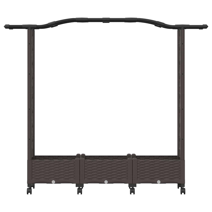 Pătuț ridicat cu trellis și roți Maro 169 x 40 x 129 cm PP WALTI