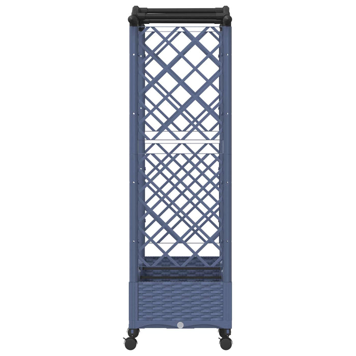 Pat Ridicat cu Trellis și Acoperiș Gri 169 x 40 x 129 cm PP WALTI
