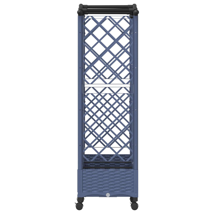 Pat Ridicat cu Trellis și Acoperiș Gri 163 x 40 x 129 cm PP WALTI