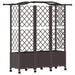 Pat Ridicat cu Trellis și Acoperiș Maro 163 x 40 x 144 cm PP - WALTI WALTI