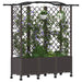 Pat Ridicat cu Trellis și Acoperiș Maro 163 x 40 x 144 cm PP - WALTI WALTI