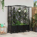 Pat Ridicat cu Trellis și Acoperiș Negru 163 x 40 x 144 cm PP - WALTI WALTI