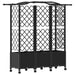 Pat Ridicat cu Trellis și Acoperiș Negru 163 x 40 x 144 cm PP - WALTI WALTI