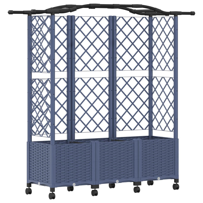 Pat Ridicat cu Trellis și Acoperiș Gri 163 x 40 x 144 cm PP - WALTI WALTI