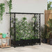 Pat Ridicat cu Trellis și Acoperiș Negru 164 x 40 x 127 cm PP - WALTI WALTI